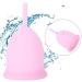 Menstrual Cup Reusable Silicone Female Menstruation Cup Safety for Menstrual Lady soft menstrual period in silicone for feminine menstrual hygiene Menstrual Cups Feminine Hygiene Product (L-Pink) - Buy Online on GoSupps.com