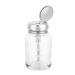 Nail Art Remover Dispenser Nail Polish Remover Glass Bottle Easy To Use Gel Polish Pump Dispenser 80ml One Touch Clear Glass Bottle for Manicure Store Beauty Salon Salon Shop Home(Press the bottle)