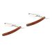 Beaupretty 2pcs Men's Razor Safe Razor Manual Razor For Men Razor Made Of Metal Man Bamboo Wooden Handle Mahogany-