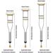 Aluminum Underarm Crutches(1 Pair 2 Units) Ergonomic Adjustable Walking Aids with TPR Handle Pad for Elderly Disabled and Physically Impaired (Size : Children(124-154cm)) powerfully Prosperous - Buy Online on GoSupps.com