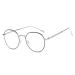 Metal Frame Retro Glass Frame Flat Mirror Decorative Glasses Classic Round Frame Glasses Clear Lens Glasses Color 3