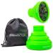 Collapsible Silicone Hair Diffuser Attachment- SindycurlsMagic Lightweight Portable Travel folding Silicone Diffuser Fits blow dryers with up to 2"Nozzle- Green