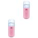 FOMIYES 2pcs Mini Humidifier Portable Humidifer Hot Usb Charging Steamer Sprayer Hydrating Instrument Charge 4*4cmx2pcs Pinkx2pcs