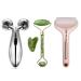 Face Massager Roller 3D Massager Roller And Anti Aging 100% Natural Stone Jade Roller With Gau Sha Stone Facial Massager Soothing Firming Skin (Roller Face Massager+3D+ Natural Stone)