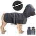 Waterproof Dog Coat with Soft Lining - Rain Jacket for Small Medium & Large Dogs (Sizes 11 to 71) - Gray - Buy Online on GoSupps.com