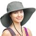 Solaris Wide Brim Sun Hat UPF 50+ Sun Protection Outdoor Hiking Gardening Hat for Women and Men Grey