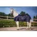 Breathable Dark Blue Horse Blanket 155cm - Elastic Neck Insect Protection & Eczema Relief | Summer Lightweight Fly Sheet - Buy Online on GoSupps.com