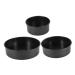 Zerodeko 3pcs Set Chiffon Cake Mold Mini Cake Pans Baking Cake Pan Nonstick Bakeware Deep Cake Pans Dessert Molds Cheesecake Pan Round Cake Pans Wedding Cooking Utensils Bread Carbon Steel