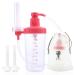 Vaginal Cleansing Portable Bidet for Women Vaginal Douche for Vaginal Health Reusable Manual Pressure Enemas for Douche 500 ml with 3 nozzles and Storage Bag and Dust Cover