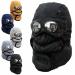 Winter Thermal Trapper Hat with Glasses Winter Cycling Windproof Ski Mask Cap Black