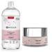 CENTIFOLIA | Eclat de Rose Micellar Water 500ML + Eclat de Rose Rich Cream 50ML | Ideal for dehydrated skin | Removes makeup perfectly | Smoothed and illuminated skin | Made in France | Organic
