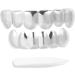 Amosfun Halloween Vampire Teeth - Galvanized Horror Prostheses | Decorative Golden Braces | 2 Sets of Fearsome False Teeth - Buy Online on GoSupps.com