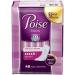 Poise Maximum Absorbent Female Bladder Control Pads Disposable White Regular 12.4" PK/48