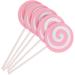 5PCS Lollipop Shaped Cake Toppers in Pink for Decoration Cupcake Toppers for Baby Shower Birthday Party Wedding - Buy Online on GoSupps.com