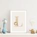 Meinbaby123 Letter Poster A4 for Kids | Baby Room Decor | Unique Gift Ideas for Birth | Initial L (Sweet Lion) - Buy Online on GoSupps.com