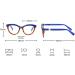 Shop Large Anti Eyestrain Cat-Eye Blue Light Blocking Reading Glasses +200 Red | International Shipping - Buy Online on GoSupps.com