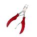 FRCOLOR 1pc Nail Clippers Cuticle Nippers Nail Clamp Nail Art Tool Bejeweled Kit Nail Groove Clamp Manicure Cuticle Red Rubber Modify Dead Skin 13.8x6.8cm