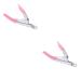 minkissy 2pcs Nail Tool Fingernail Clipper Manicure Scissors Metal Shears Nails Tools Acrylic Nail Manicure False Nail Tip Clipper Nail Art Scissors Nail Trimmer Nail File Pedicure Coffin mediumx2pcs Rosyx2pcs