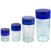Tightvac Imbriqu es Lot de 4 bo tes de Rangement Emball sous Vide Marchandises s ches 4 Tailles diff rentes: 680 4 Gram 340 2 Gram 170 1 Gram 85 Gram Clair Corps/DK. Blue Cap - Buy Online on GoSupps.com