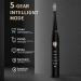 Buy Adult Black & White Classic Acoustic Electric Toothbrush - 5-Gear Mode USB Charging & IPX7 Waterproof | Global Shipping Available - Buy Online on GoSupps.com
