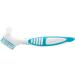 Paro Clinic Denture Brush Combo: Hard and Soft Bristles, Swiss Made - Ideal for Cleaning Dentures, Retainers, Night Guards - Perfect Grip - Buy Online on GoSupps.com
