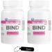 Systemic Formulas #404 Bind 120 Capsules (Pack of 2) & Keychain Pill Holder - Activated Charcoal for Powerful Cleanse & Optimal Health | International Shipping Available - Buy Online on GoSupps.com