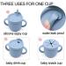 Silicone Baby Cup with Straw and Lid - Anti-Spill Pitchuka (Dusty Blue) - Buy Online on GoSupps.com