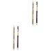 FOMIYES 4 Pcs Eyeshadow Palette Eye Brow Pencils for Women Double Head Eyebrow Pencil Eyeliner Miss Bicuspid 1 count (Pack of 1) Blackx2pcs