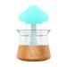 Rain Cloud Humidifier - Water Sounds Raindrop Humidifiers Mushroom Drop Snuggling Cloud Desk Drip Diffuser for Congestion Cute Raining Night Light Room Aromatherapy Bedroom Lamp (wooden)