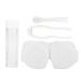 Colorful Contact Lens Case Set Portable Round Transparent Cover Contact Lens Storage Box Container Holder (White)