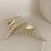 Shark clip hair claws 1PC 2021 Korea Elegant Crystal Imitation Pearl Women Hair Claws Hairpin Crab Metal Geometric Hair Clips Barrettes (Color : B) (Color : B) - Buy Online on GoSupps.com
