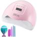 UV LED Nail lamp Nail curing Dryer 80W Fast professional Gel polish Nail light with 4 Timmer setting Auto sensor LCD Display portable tools for manicure/pedicure art salon and home Pink - Buy Online on GoSupps.com