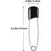 50 Pcs Black Diaper Pins with Safe Locking Closures - Plastic Head Safety Pin - Buy Online on GoSupps.com
