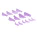 Eyelash Perm Pads Portable Silicone Soft 7 Pairs 7 Sizes Eyelash Lift Shields for Beauty Salons (Purple)