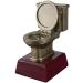 Gold Toilet Bowl Trophy | Last Place Loser Award - 6 Inch Tall - Engraved Plate Upon Request Blank (RFC) - Buy Online on GoSupps.com