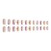 24 Pcs French Press Fake Nails - Cute Smiley Face Design Oval Stick-On Acrylic Nails for Women & Girls | International Shipping Available - Buy Online on GoSupps.com