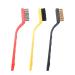 Iplusmile 3st rust brush rust color metal Detailing wire brush steel brush brush auto oil brush bent handle rustproof steel small toothbrush made of pure copper wire