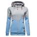 MLAGJSS Ladies Long Sleeve Zip Hoodie Colorblock Pocket Slim Fit Casual Sweatshirt,Womens Sweaters A Medium