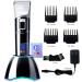 Professional Cordless Hair Clippers & Beard Trimmer Kit - Rechargeable with LED Display Charging Dock & 4 Guide Combs for Men & Family - Buy Online on GoSupps.com