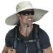 HUAMULAN 6" Super Wide Brim Sun Hats, Men and Women Bucket Hat for Fishing Hiking Garden Lawn Work Safari Camping Outdoor A0-beige