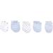 Cotton Baby Scratch Mittens - 5 Pairs for Newborn Boys and Girls (0-6 Months) - Blue - Buy Online on GoSupps.com