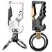 Exsun 2pcs Keychains, Key Chains for Carabiner Keychain Car Key chain Bottle Opener Keychain for Men and Women Gold+silver