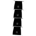 DRESSOOS 4 Pcs Hair Dryer Storage Bag Dryer Portable Purse Organizer Pouches Tool Suitcases Flannel Black