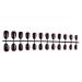 dijiusidy Nail Set Glossy French Style Scratch Resistant Press-on Fingernails Strong Viscosity Adjustable Solid Manicure Stickers Type 3