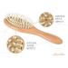 Ullabelle 4 Piece Wooden Baby Hair Brush and Comb Set - Soft Goat Hair - Prevents Cradle Cap - Pink - Registry Gift - Buy Online on GoSupps.com