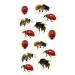 SanerLian Bee Ladybug Temporary Tattoo Stickers - Set of 12 | Waterproof Cartoon Fake Tattoos for Kids | Ideal for Hand, Arm, Party Favors - Buy Online on GoSupps.com