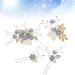 NUOBESTY 4Pcs Blue Wedding Hair Clip Comb Set - Handmade Bridal Pearl Floral Leaf Accessories for Women - Buy Online on GoSupps.com