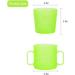 MORLIKE LIVING 100% Silicone Baby Cups - 2 Pack Green | Infant First Stage Training | Easy Grip Handle | 6 Months - Buy Online on GoSupps.com