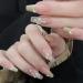 24 Pcs Flower Press on Nails: Long French Fake Nails with Exquisite Camellia Flowers & White Pearls Designs - Nude Green Glue on Nails for Women Manicure - Buy Online on GoSupps.com
