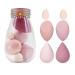 Beauty Blender Makeup Sponge Multi-color Foundation Blending Latex free Flawless for Foundation Liquid Creams and Powders Pack of 6 (Pink)
